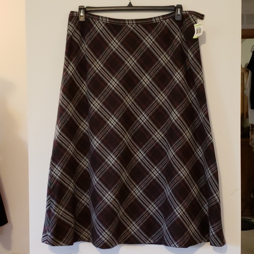 Brand new plaid A-line skirt